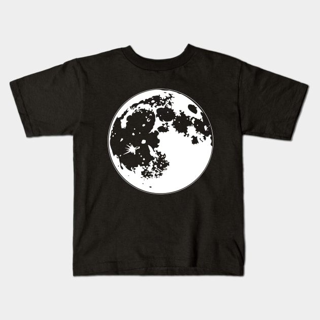 full moon Kids T-Shirt by ElectricPeacock